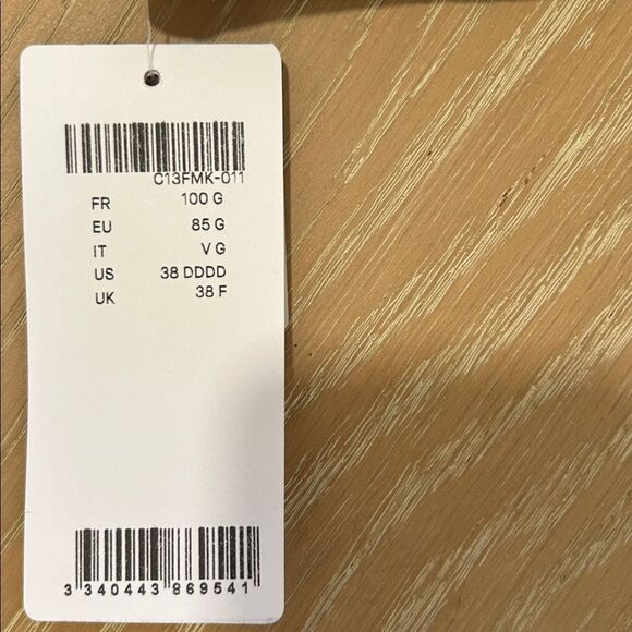 Chantelle Lingerie Norah Lace Trim Bandeau Bra, Black, Size 38G, NWT - Picture 14 of 14